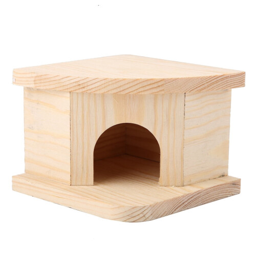 Hamster Wooden Hideout House for Small Animals
