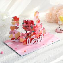 3D Pop-Up Greeting Card with Envelope Holiday Gift
