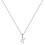 925 Sterling Silver Initial Pendant Necklace with Figaro 1