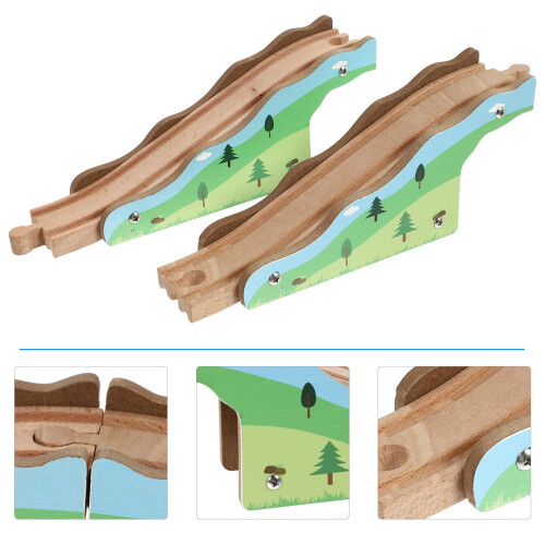 Green Wooden Train Bridge Accessory 1 Piece