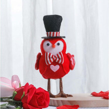 Fankiway Glowing Bird Plush Doll with Knitted Hat and Scarf