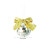 Pink Mirror Ball Ornament with Silver Glitter Bow 3