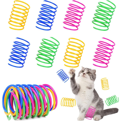 Cat Spring Toys Plastic Coils 120-Pack
