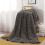Beige Minky Throw Blanket 27x39in Super Soft Microfiber 1