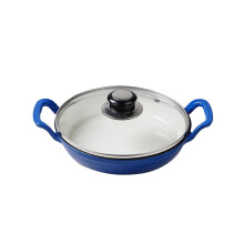 Cast Iron Dutch Oven with Glass Lid 8x8x1.6 Inch
