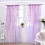 Wicker Offset Printed Muslin Curtain Purple 39 x 79 in 1