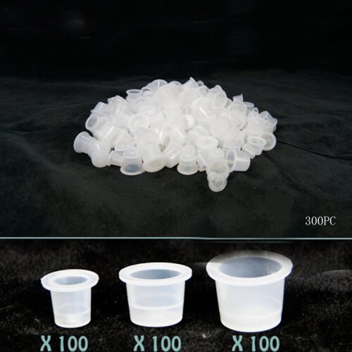 SuoKom Tattoo Ink Caps Cups 300 pcs Mixed Sizes