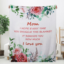 Soft Flannel Throw Blanket for Mom 60 x 50 inches Pink