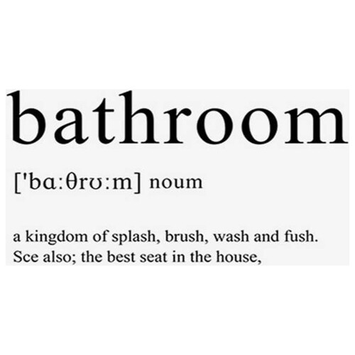 Boho Bathroom Wall Art Print Humorous Message 1 Piece