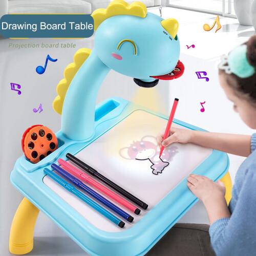 Dinosaur Drawing Projector Toy for Kids with Erasable Board