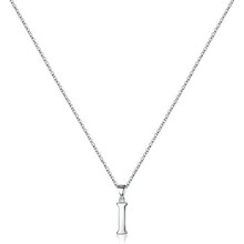 Sterling Silver Initial Pendant Necklace A-Z on Figaro Chain