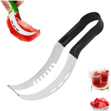 Stainless Steel Fruit Slicer Watermelon Cutter 2-in-1