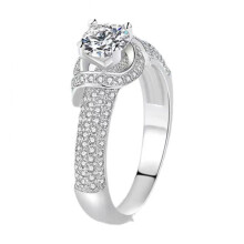 Moissanite Flower Ring 0.8 Karat 925 Sterling Silver