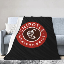 Black Chipotle Mexican Grill Micro Fleece Blanket 50x60 in