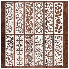 Leaf Border Stencils Reusable 12-Piece Set