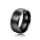 Men's Titanium Black Wedding Ring Carved Design with Gift 2