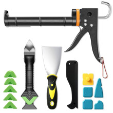 Professional Caulk Kit with Caulk Remover Tool Putty Knife Caulking Tool for Caulking Removal, Shower & Bathroom Caulk