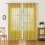 Teal Sheer Curtains with Silver Foil Pattern Light 4