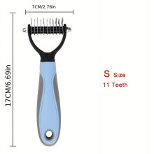 Pet Fur Knot Cutter Double-Sided Comb for Dogs and Cats