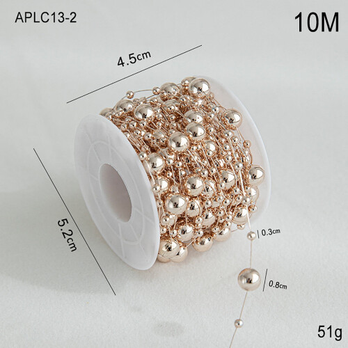 Gold and White Beaded Garland for Christmas Tree Decor 10