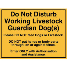 Do Not Disturb Livestock Guardian Dog Sign Metal Tin 12x16