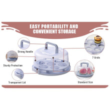 Cake Box Cupcake Holder with Lid Transparent Cake Transparent Cake Box Carrier with Lid Handles Cupcake Holder ,C