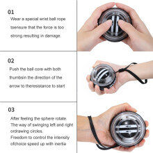 Self-Starting Wrist Gyro Power Trainer Forearm Exerciser - Wrist Strengthening Device for Arm and Finger Training
