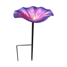 Hummingbird Feeder Outdoor Metal Stake Multicolor Gray