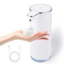 Dispensador Automático de Jabón Espumoso, Dispensador Eléctrico Ajustable de Jabón de Manos en Espuma, Sin Contacto para Baño y Cocina, 13.5 Oz