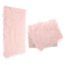 LEORX Pink Fuzzy Area Rug Set 2 Pieces