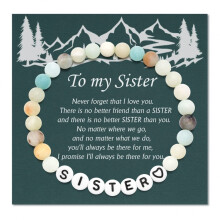 Agate Letter Mama Beaded Bracelet for Mothers and Fathers