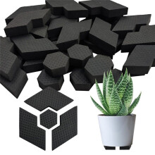 10 Pés Invisíveis para Vasos de Jardim, Pés Hexagonais Compostos para Vasos de Flores, para Vários Estilos de Vasos