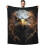 Eagle Gifts Plüschdecke Schwarz Gold Blitzadler 50x40 1