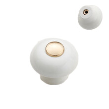 White Zinc Alloy Cabinet Handle with Screws 10 Pack