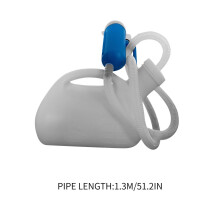 Capped Urinal with Tube for Elderly Men and Women White