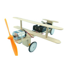 DIY Airplane Kids Wooden Puzzles Helicopter Students Handmade Model Glider Assembly Kit Boys Science Model Glider