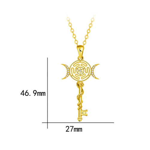 Hecate's Key Necklace 925 Sterling Silver Witchcraft 1