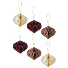 Xmas Paper Honeycomb Hanging Decoration New Year Christmas Tree Hanging Ornament Wedding Baby Shower Home Decor A