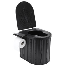 Portable Camping Toilet, Phone Holder, Toilet Paper Hook, Foldable Car Toilet, Emergency Toilet A