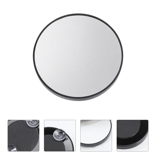 3.5 Inch Suction Cup Makeup Mirror Black