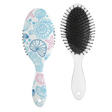 Nautical Hair Brush with Seashell Coral Design 1 Pc