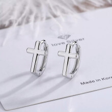 Women's 925 Silver Hoop Huggie Earrings