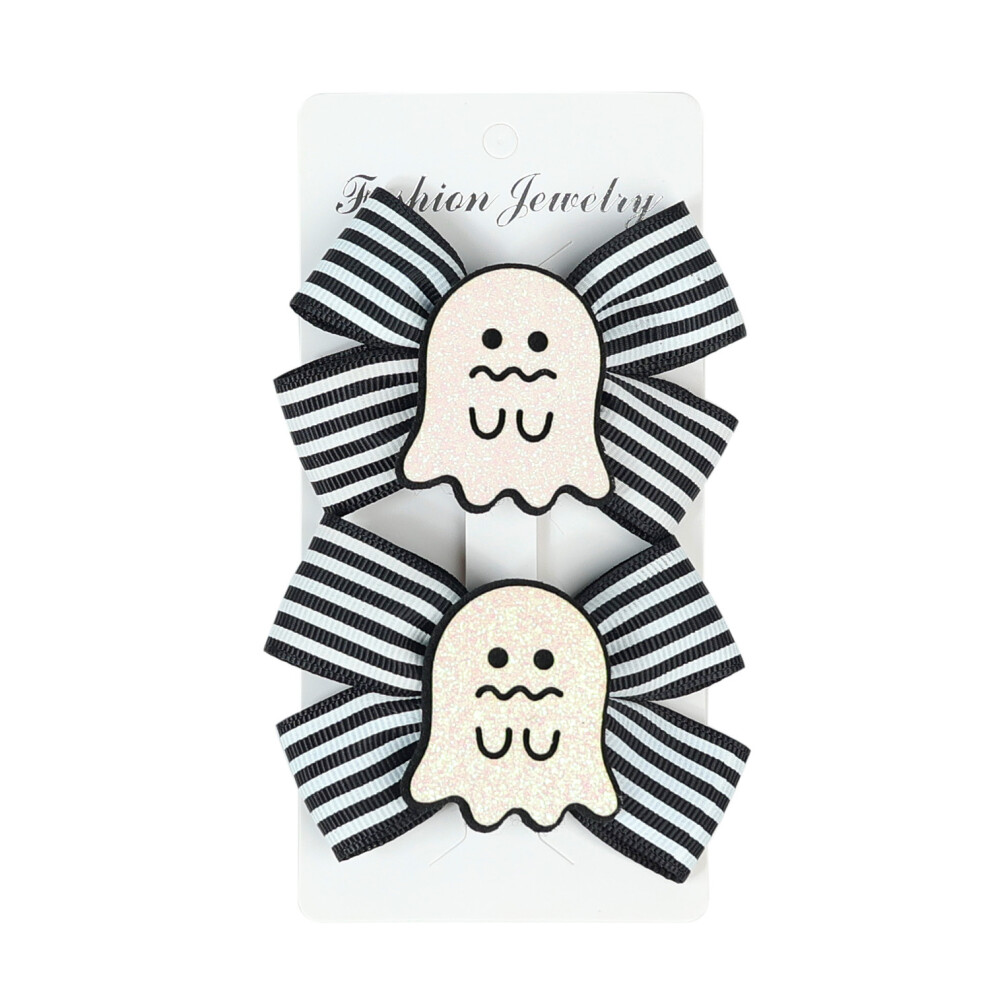 Halloween Hair Bow Pumpkin Bat Spider Ghost 1pc