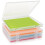 Armazenamento de Papel para Scrapbook de 12x12 Polegadas, Conjunto com 4 Caixas Armazenamento de Arquivos de Plástico, Caixa Organizadora de 1