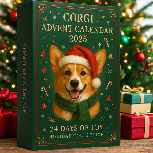 Ακρυλικά στολίδια για το ημερολόγιο Advent Corgi 24 ημερών