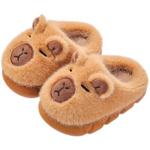Capybara Slippers Plush Warm Cotton Size Small