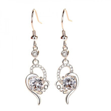 925 Sterling Silver Stud Earrings Cubic Zirconia Women