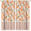 Peach Curtains Vintage Boho Fruit Leaves Pattern Thermal 1
