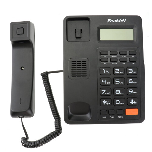 Fixed Landline Phone Black Extra-Large Buttons 1 Unit