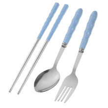 Reusable Outdoor Cutlery Set Blue 1 Set